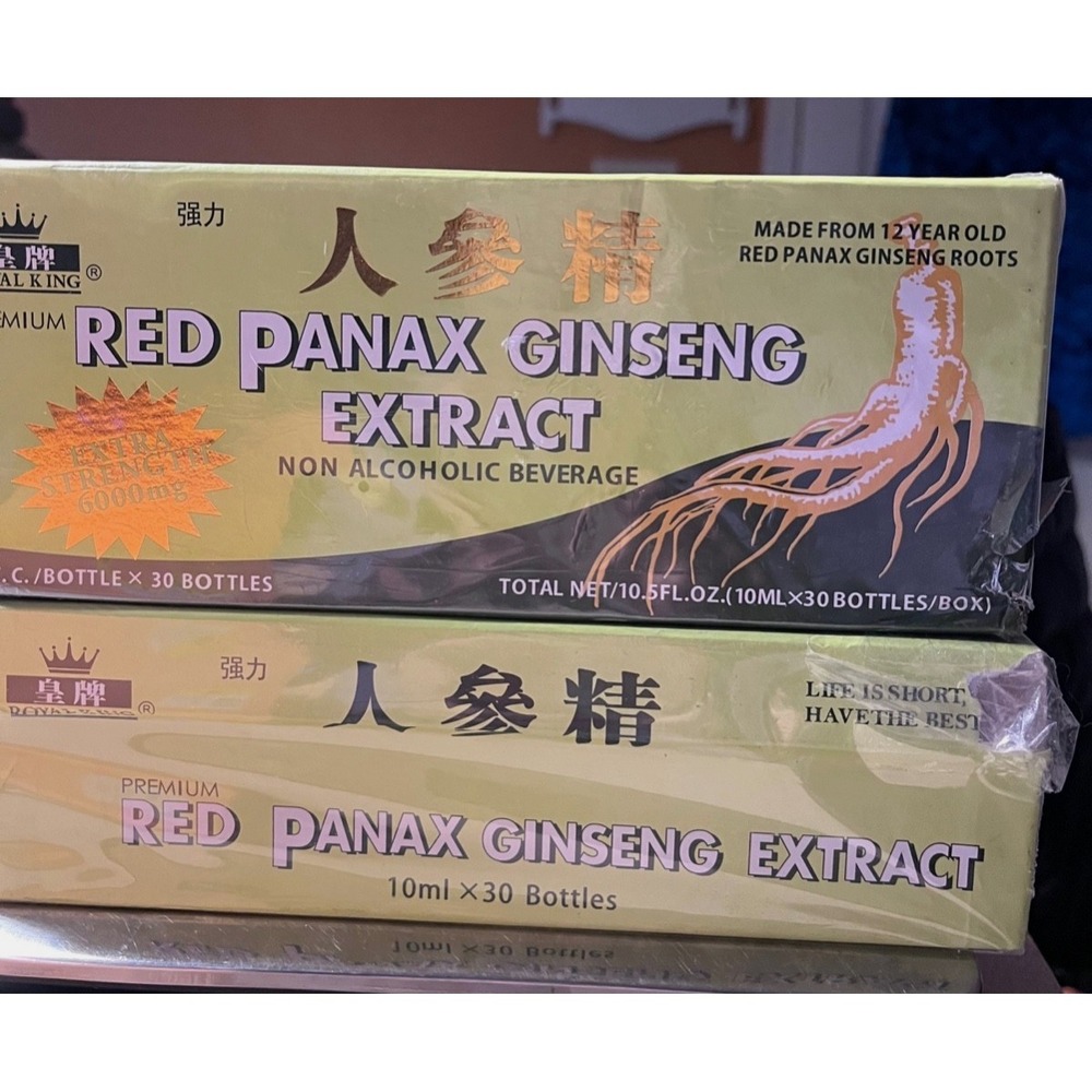Red PANAX Ginseng Extract 12 years old Roots 6000 Mg Premium 2 Boxes 60 Bottles